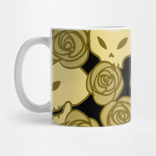 Skulls and Roses (Gold) Mug